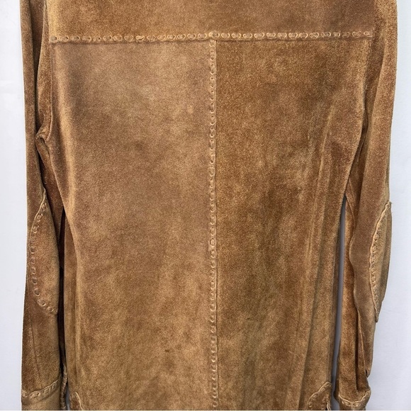 Vintage 60s 70s Handcrafted Leather Suede Jacket Size Small - Picture 10 of 16